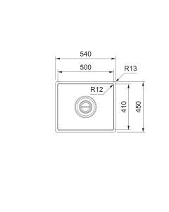 Franke Box DrainMax (BDX 210/110-50) 1 Bowl Sink Stainless Steel