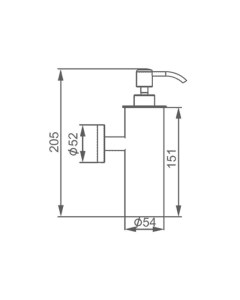 Florence Wall Mounted Soap Dispenser Chrome