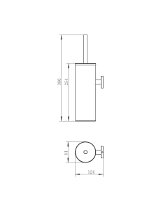 Florence Wall Mounted Toilet Brush Chrome