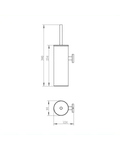 Florence Wall Mounted Toilet Brush Chrome