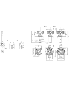 Florence Modular 2 Way Shower with Handset Chrome