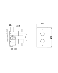 Florence Thermostatic Shower Chrome