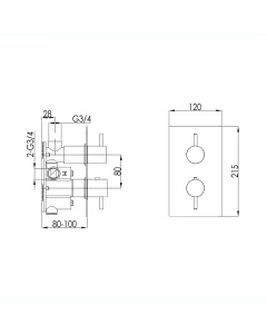 Florence Thermostatic Shower Chrome