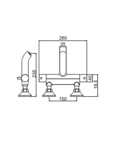 Florence Thermostatic Wall Bath Shower Mixer Chrome