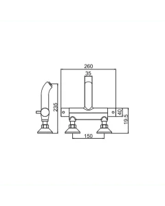 Florence Thermostatic Bath Shower Mixer Chrome