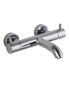 Florence Thermostatic Wall Bath Filler Chrome