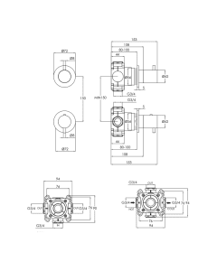 Florence Modular 2 Way Thermostatic Shower Chrome