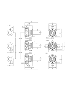 Florence Modular 3 Lever 2 Way Shower Chrome
