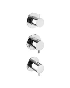 Florence Modular 3 Lever 3 Way Shower Chrome