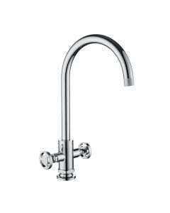Henry Holt Industrial Twin Lever Sink Mixer Chrome