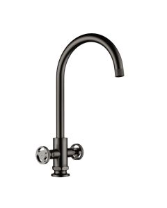 Henry Holt Industrial Twin Lever Sink Mixer Gunmetal