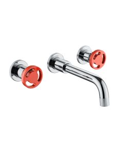 Henry Holt Industrial Wall Mounted Sink Mixer Chrome