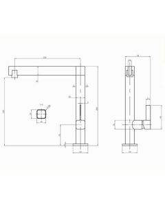 1810 XXX Single Lever Sink Mixer Purquartz Grey