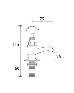 1901 Chrome Vanity Basin Taps NVANCCD