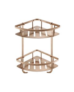 VOS Shower Corner Twin Basket Brushed Bronze