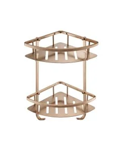 VOS Shower Corner Twin Basket Brushed Bronze