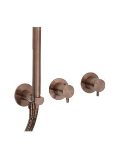 VOS Modular 2 Way Shower with Handset Brushed Bronze