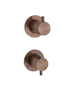 VOS Modular 2 Way Thermostatic Shower Brushed Bronze