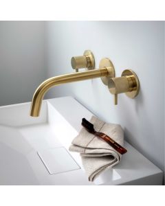 VOS 250mm Bath or Basin Spout Brushed Brass
