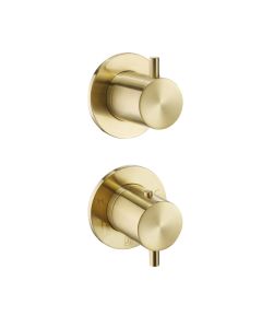 VOS Modular 2 Way Thermostatic Shower Brushed Brass
