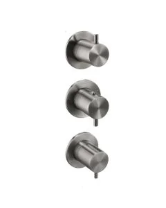 VOS Modular 3 Lever 2 Way Shower Valve Brushed Black