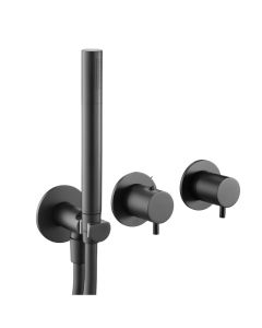 VOS Modular 2 Way Shower with handset Matt Black