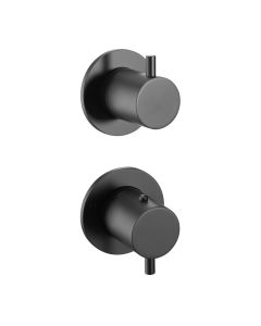 VOS Modular 2 Way Thermostatic Shower Matt Black
