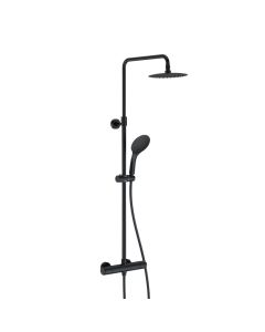VOS 2 Way Bar Shower Valve Riser Kit Matt Black