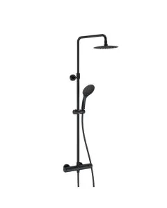 VOS 2 Way Bar Shower Valve Riser Kit Matt Black