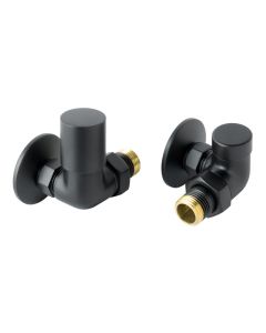 JTP VOS Corner Radiator Valves Matt Black