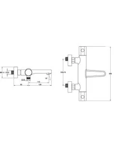 Hugo Wall Mounted Bath Shower Mixer Chrome