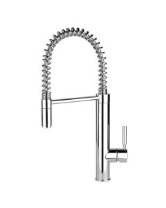 Oxygen Hi Tech Kitchen Mixer Tap with Detachable Pull Out Spray Brushed Steel