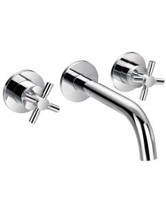 XL Three Hole Wall Basin Mixer