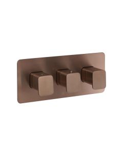 Hix 3 Lever 2 Way Shower Valve Brass