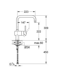 Minta Single Lever Mixer Chrome