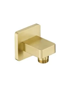 Hix Square Wall Outlet Brushed Brass