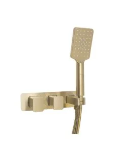 Hix 2 Way Shower Valve with Handset Brushed Brass