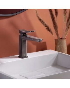 Hix Single Lever Basin Mixer Brushed Black