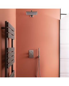 Hix Thermostatic 2 Way Shower Valve Brushed Black