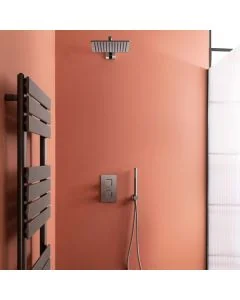 Hix Thermostatic 2 Way Shower Valve Brushed Black