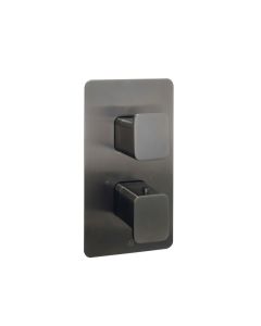 Hix Thermostatic 2 Way Shower Valve Brushed Black