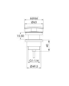 Hix Universal Basin Waste Matt Black