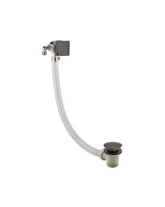 Hix Overflow Bath Filler Brushed Black