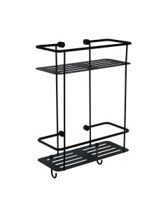 Double Square Shower Basket Matt Black