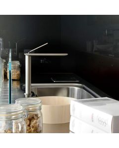 I-Spa Sink Mixer Brushed Steel
