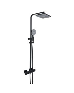 Hix Thermostatic Shower Valve Riser Kit Matt Black