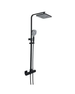 Hix Thermostatic Shower Valve Riser Kit Matt Black