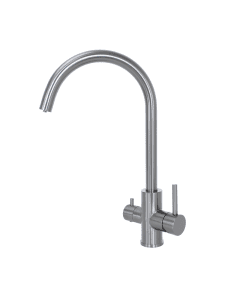 3 in1 Round Neck Multiflo Kitchen Tap Gun Metal