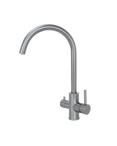 3 in1 Round Neck Multiflo Kitchen Tap Gun Metal