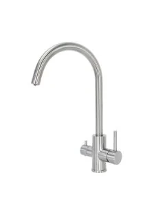 3 in1 Round Neck Multiflo Kitchen Tap Brushed Nickel